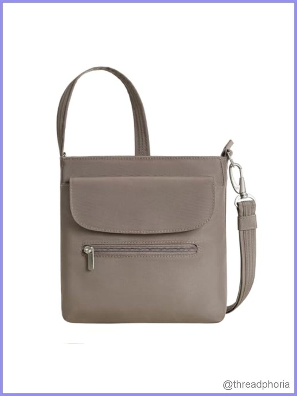 Travelon Anti-Theft Mini Shoulder Bag with RFID Blocking, Slash-Resistant,
